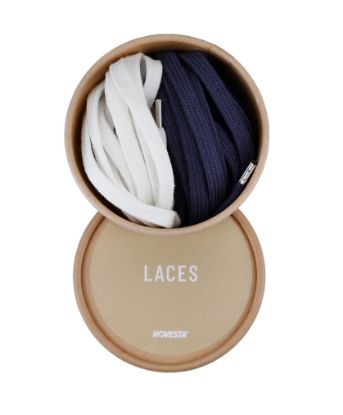 Bild von COTTON LACES 10 WHITE/27 NAVY